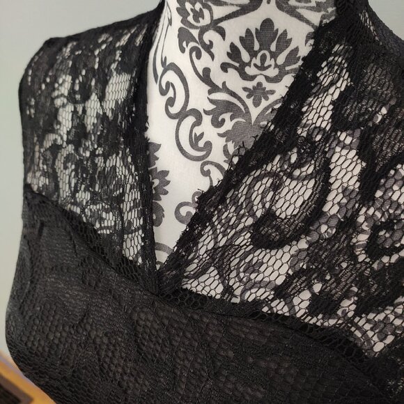 NWT BKMGC Women Dress Sheer Black Lace with Liner Retro Glam Pin Up - Picture 3 of 4
